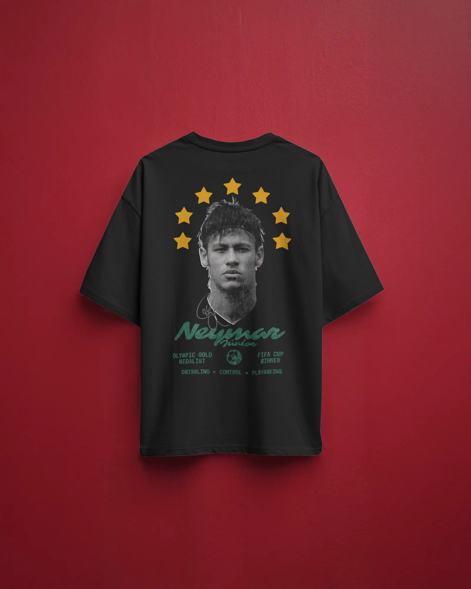 Neymar Jr Oversized T-shirt Black