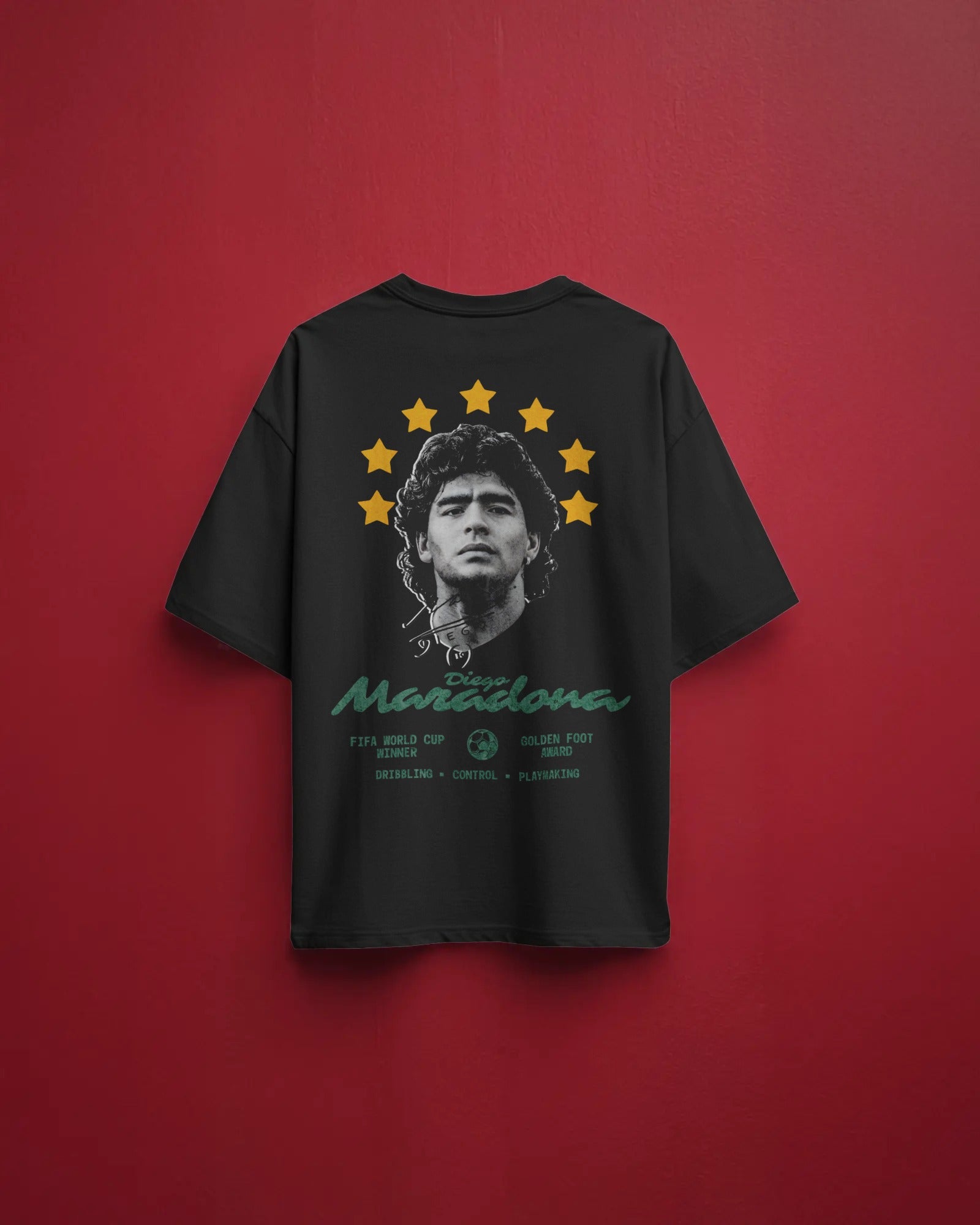 Diego Maradona Oversized T-shirt Black