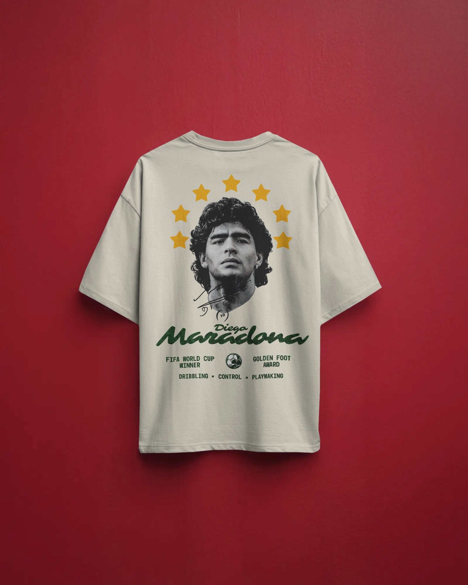 Diego Maradona Oversized T-shirt Off-White