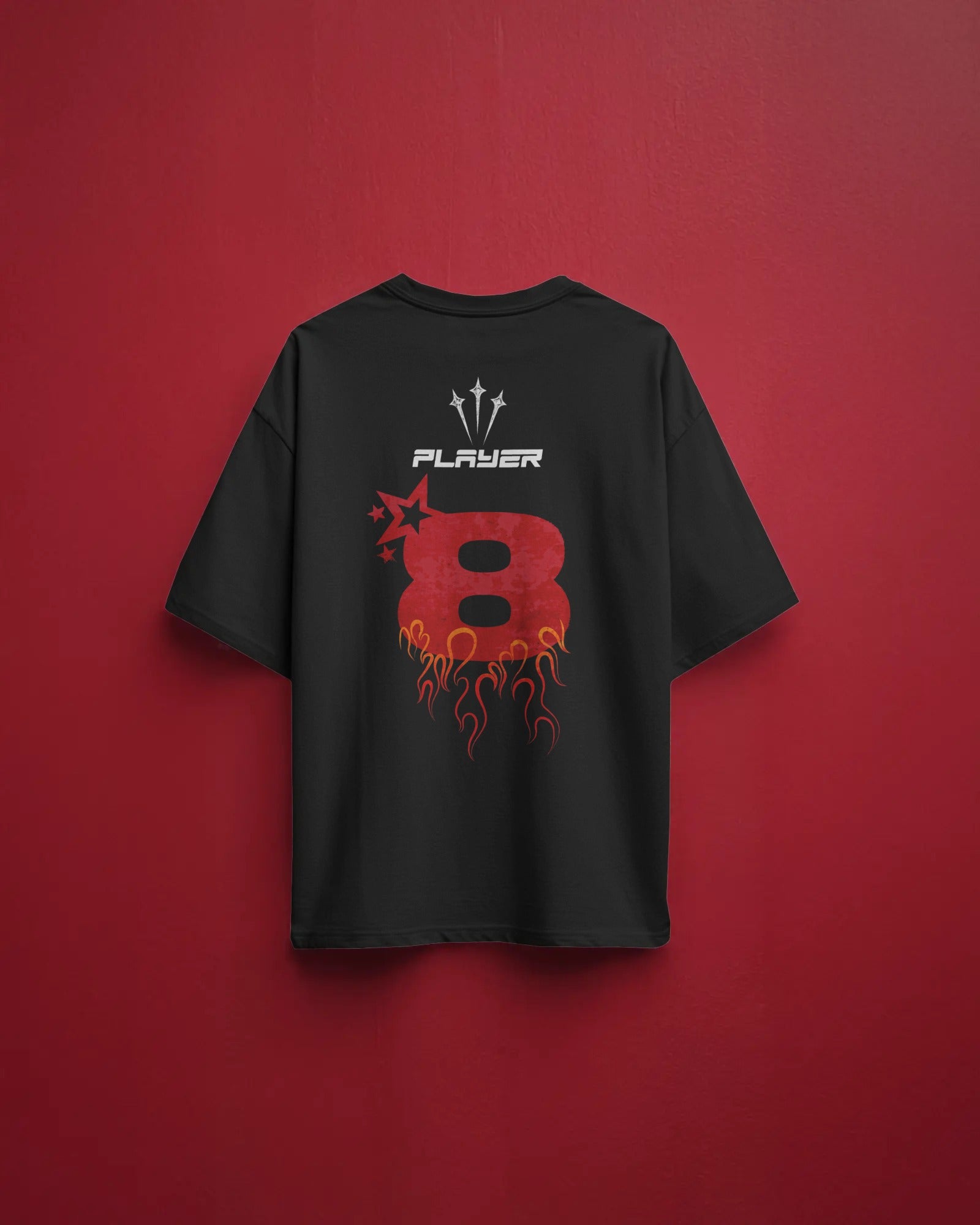 Player 8 Oversized T-shirt Black