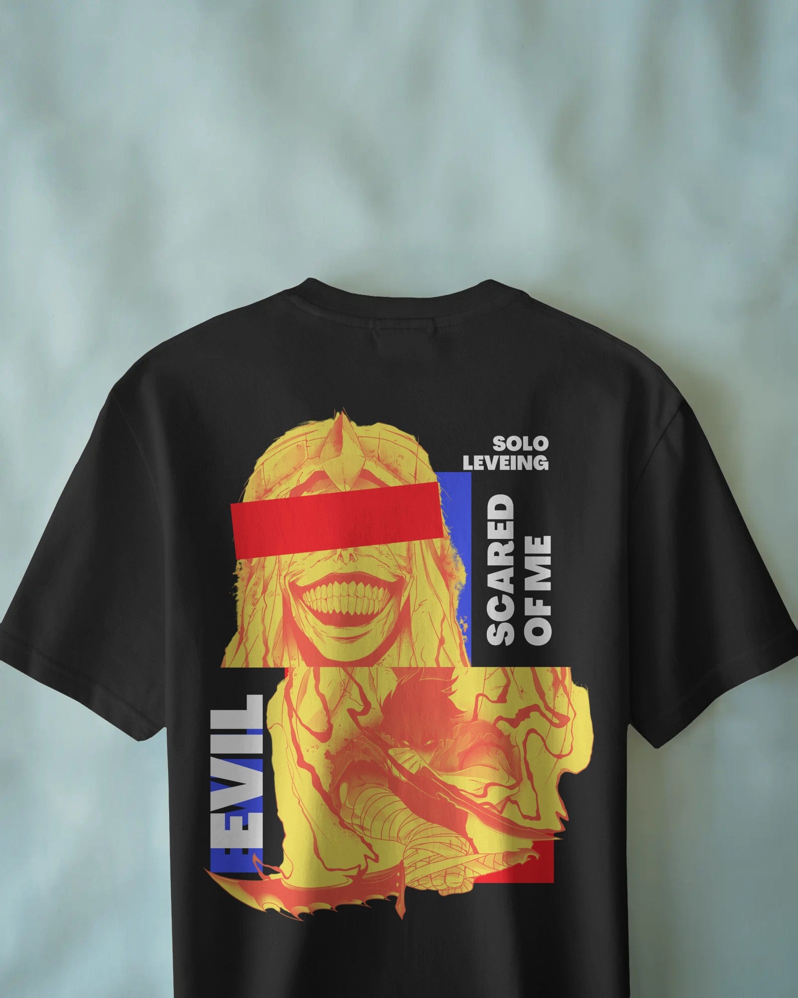 Solo Leveling Stone God Premium Oversized Tshirt Black