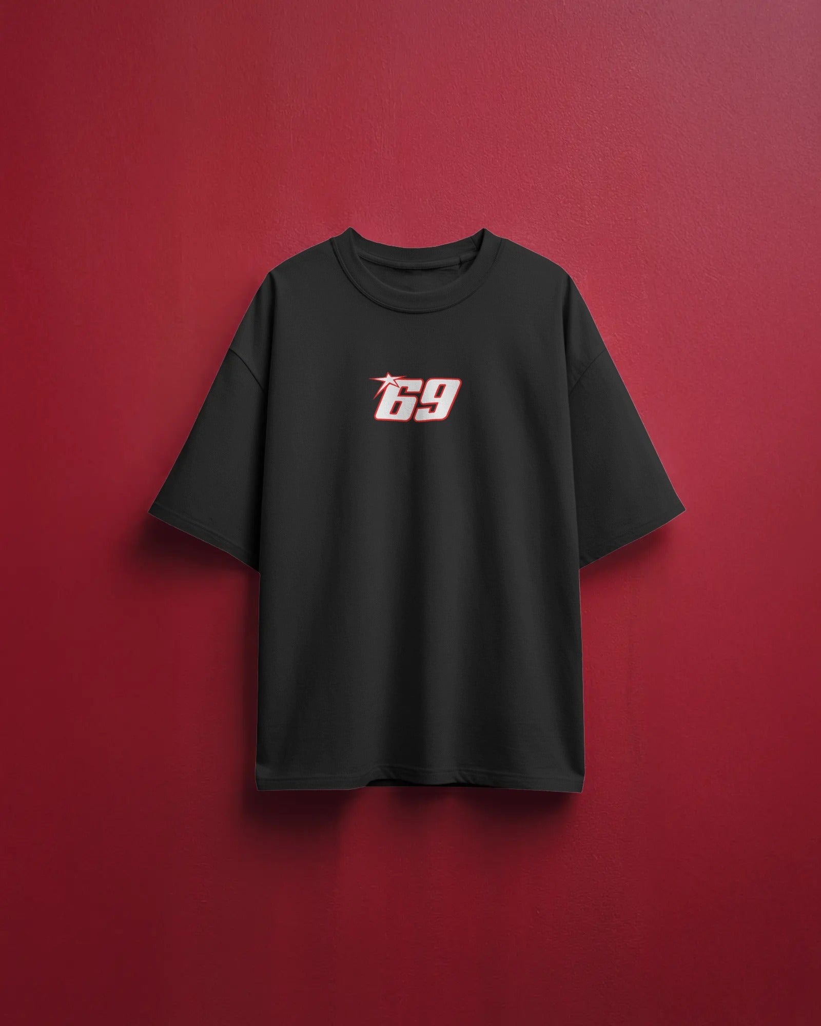 Player 69 Oversized T-shirt Black
