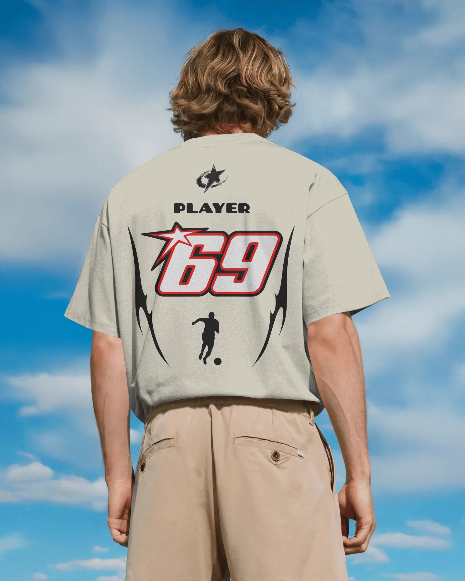 Player 69 Oversized T-shirt Off-White