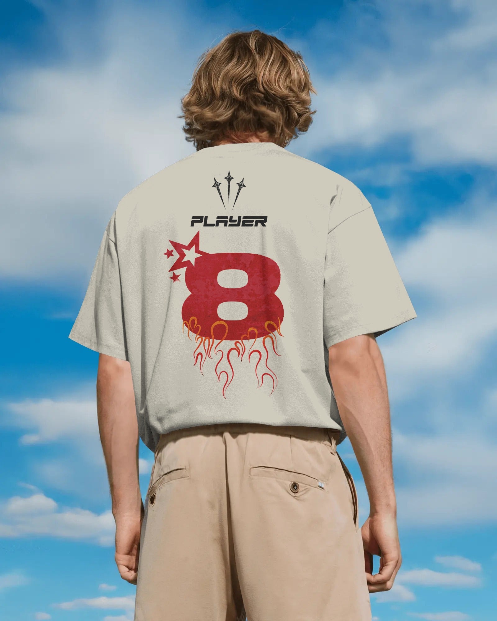 Player 8 Oversized T-shirt Off-White