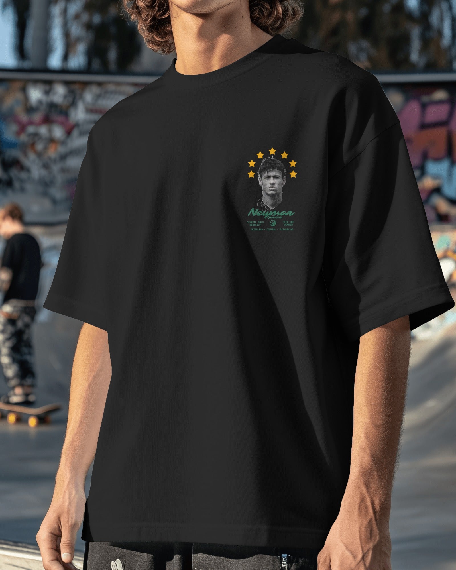 Neymar Jr Oversized T-shirt Black