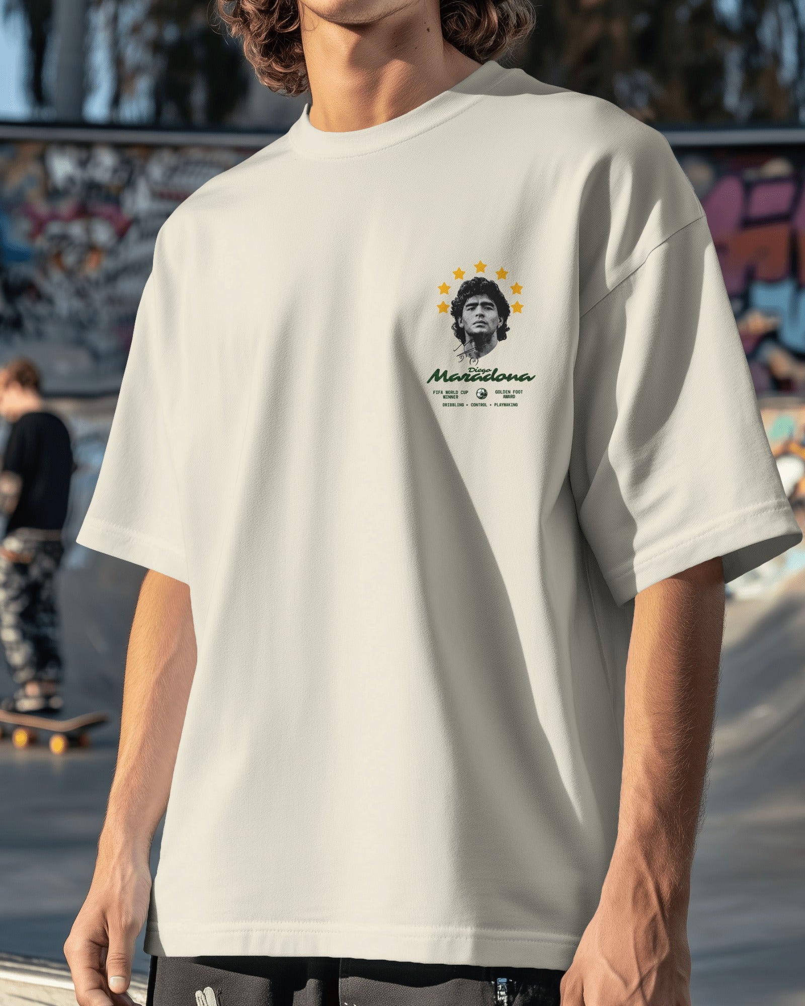 Diego Maradona Oversized T-shirt Off-White