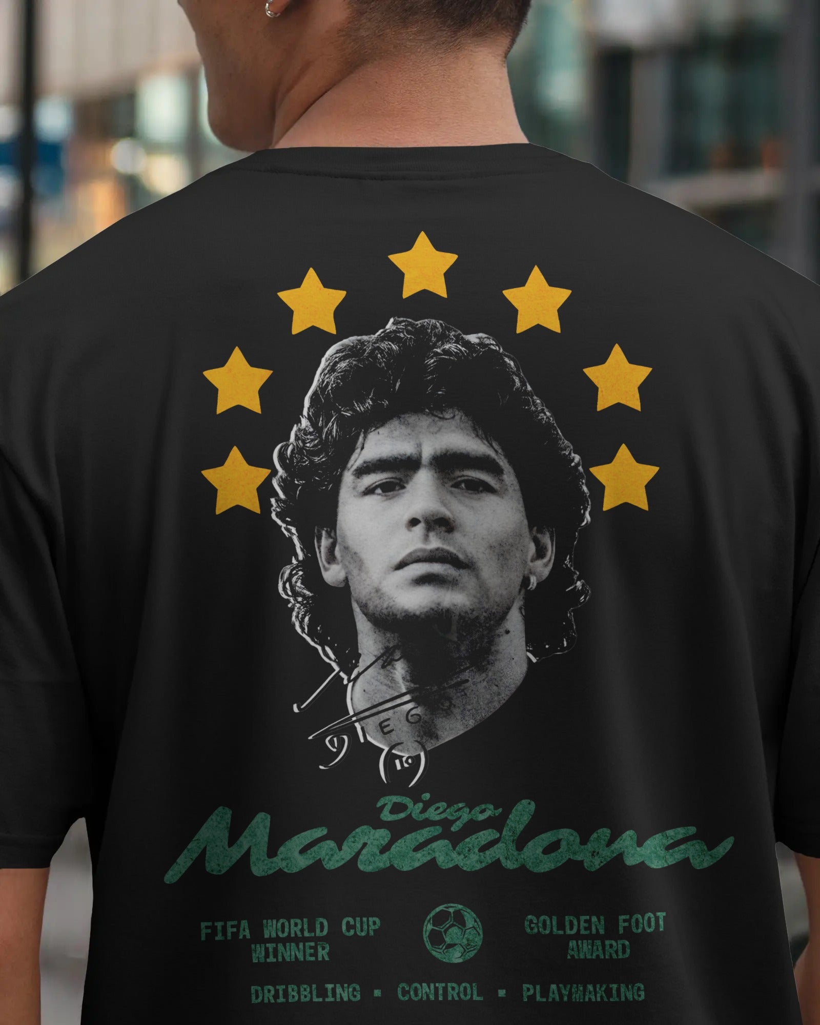 Diego Maradona Oversized T-shirt Black