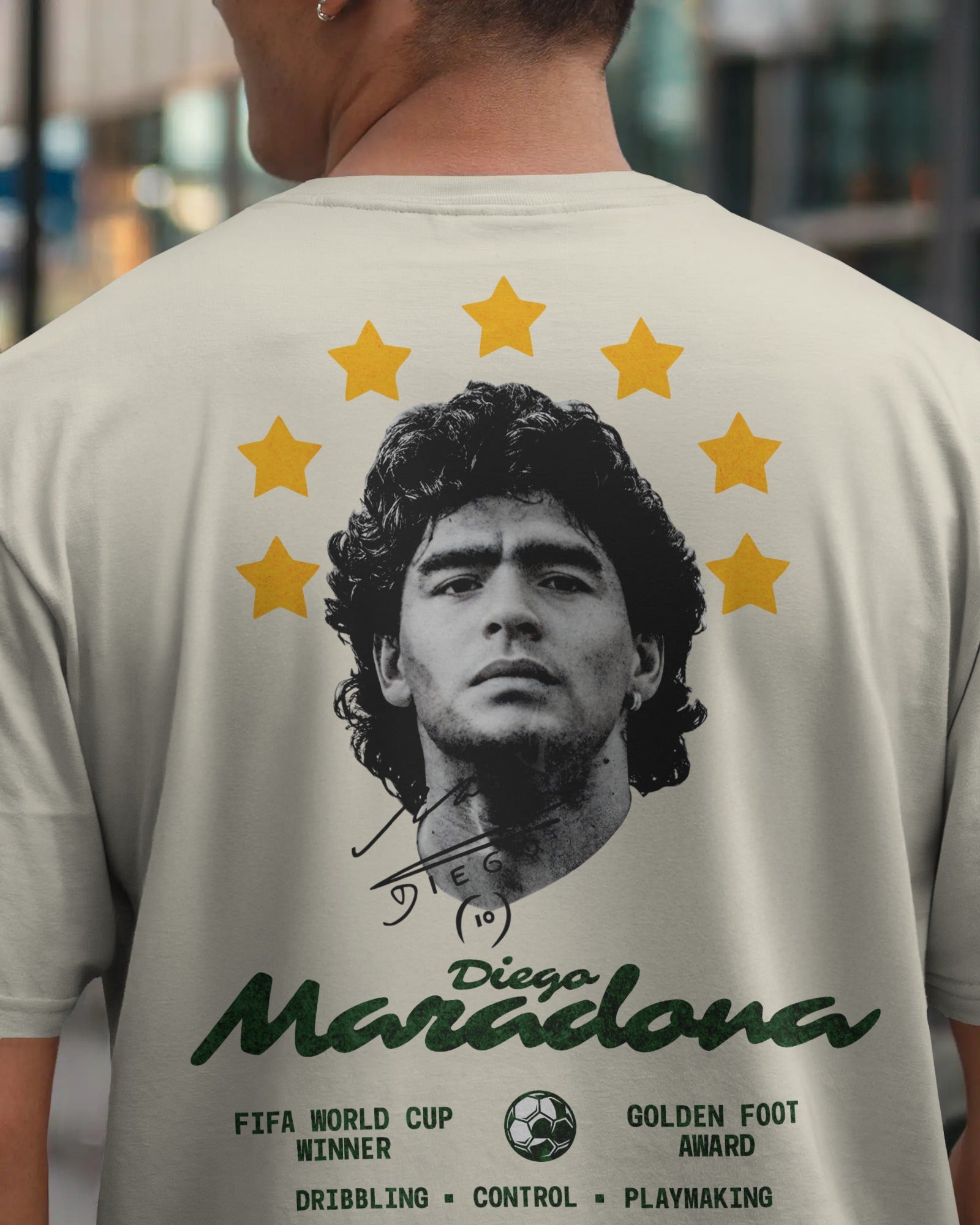 Diego Maradona Oversized T-shirt Off-White
